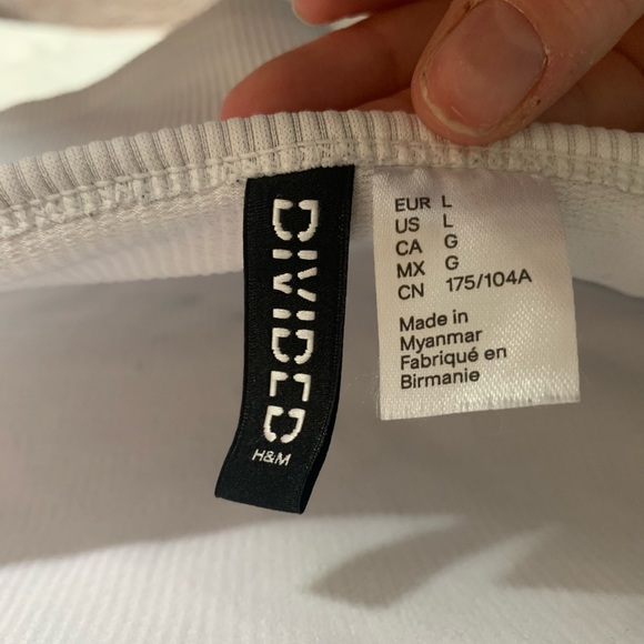 White Ribbed Halter Top H&M, size large - Picture 4 of 4